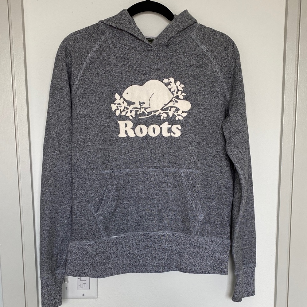 Roots Unisex Charcoal Hoodie Size M